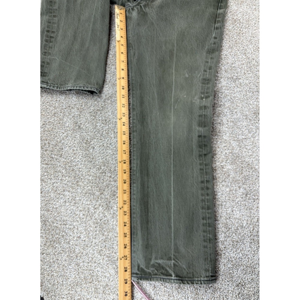 Levi's 501 White Oak Cone Denim Jeans Men's 34x30 Olive Green Americana Workwear - Picture 12 of 15
